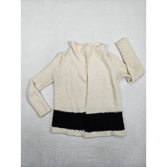 Ralph Lauren Sweaters - LRL Ralph Lauren Cardigan Women's Small White Black Wool Blend Knit Open‎ Casual